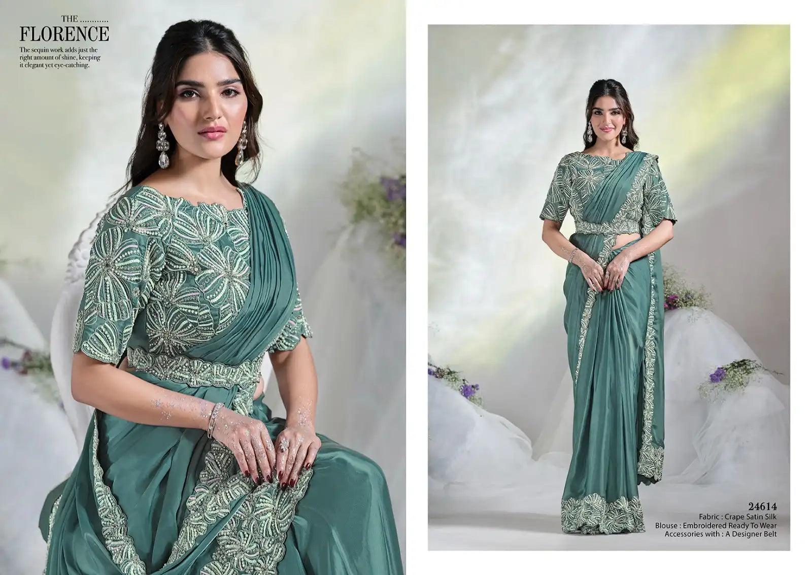Mahotsav Sarees Crafted From Crepe Satin Silk Combine Luxurious Texture With Elegant Drape