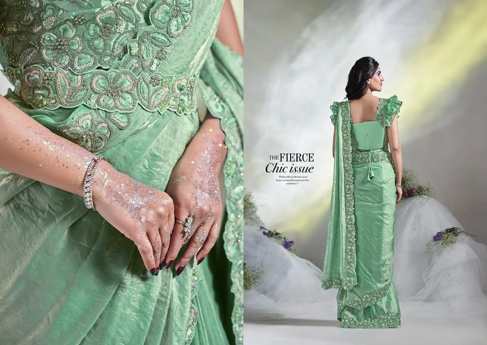 Mahotsav Sarees Crafted From Crepe Satin Silk Combine Luxurious Texture With Elegant Drape