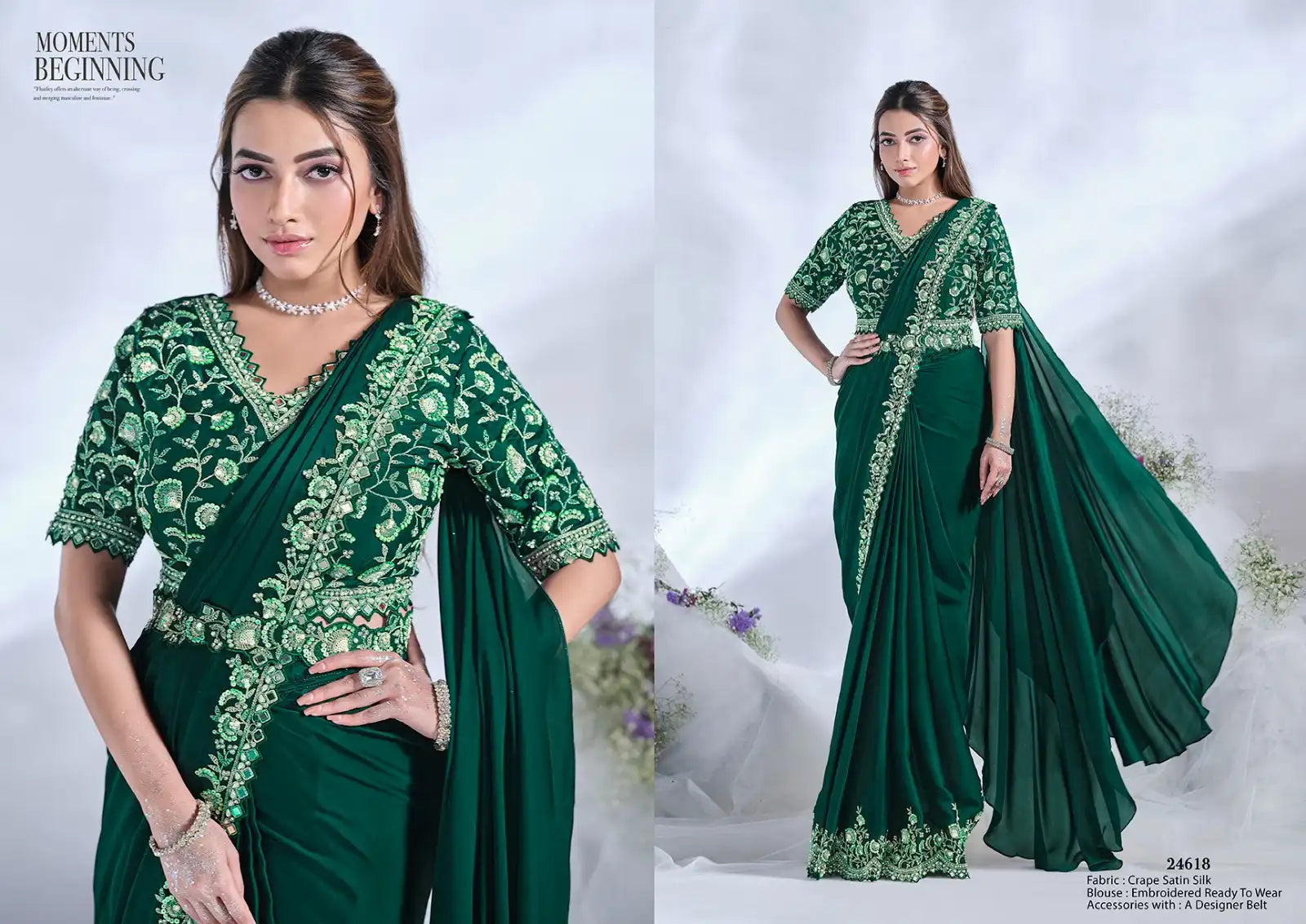 Mahotsav Sarees Crafted From Crepe Satin Silk Combine Luxurious Texture With Elegant Drape