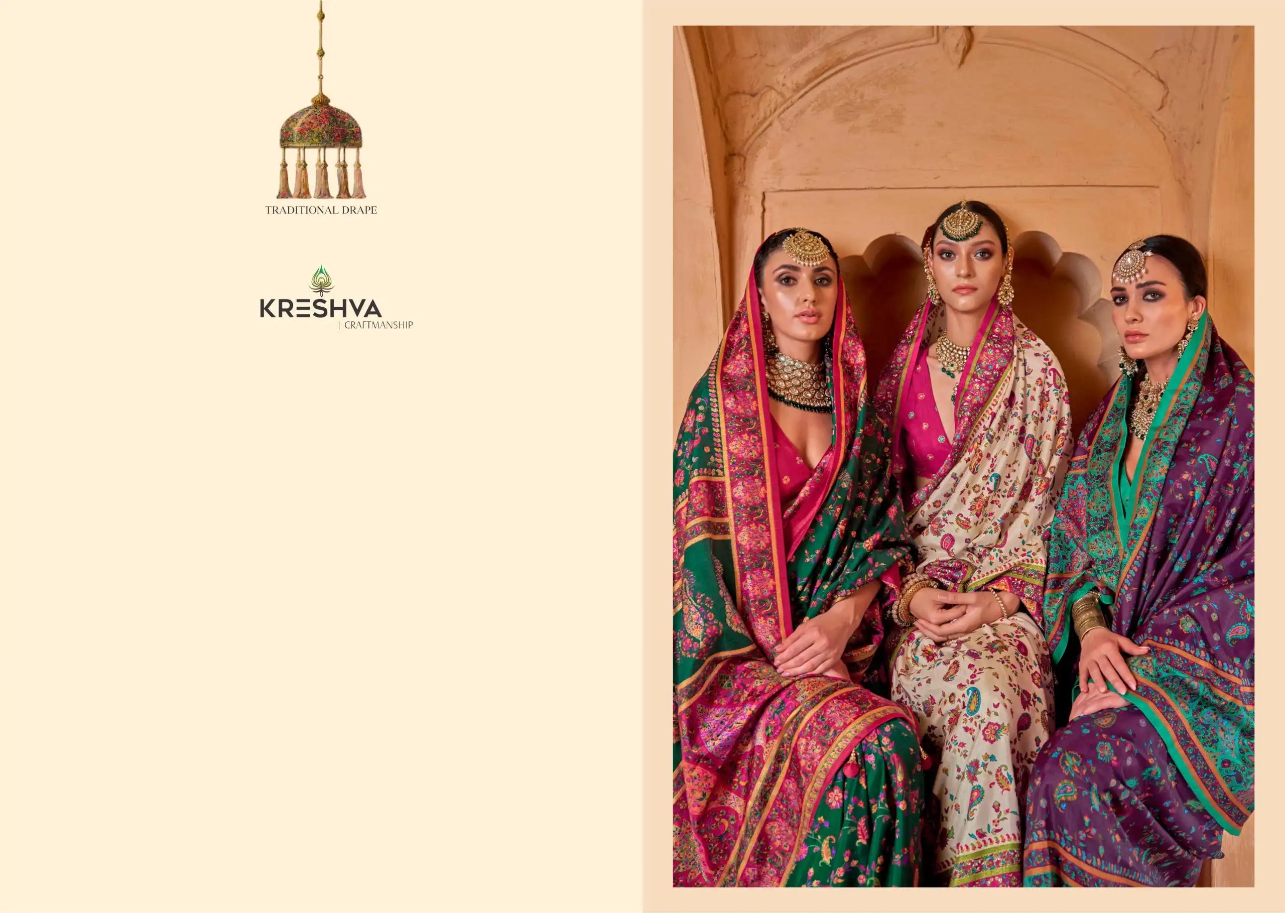 Kreshva Sarees Combine The Richness Of Silk With Exquisite Luxury Prints Enhanced By A Distinctive Glory Finish