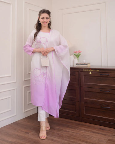 Pure Shifli Linen Cotton Pearl Work Suit - sareeswholesalers