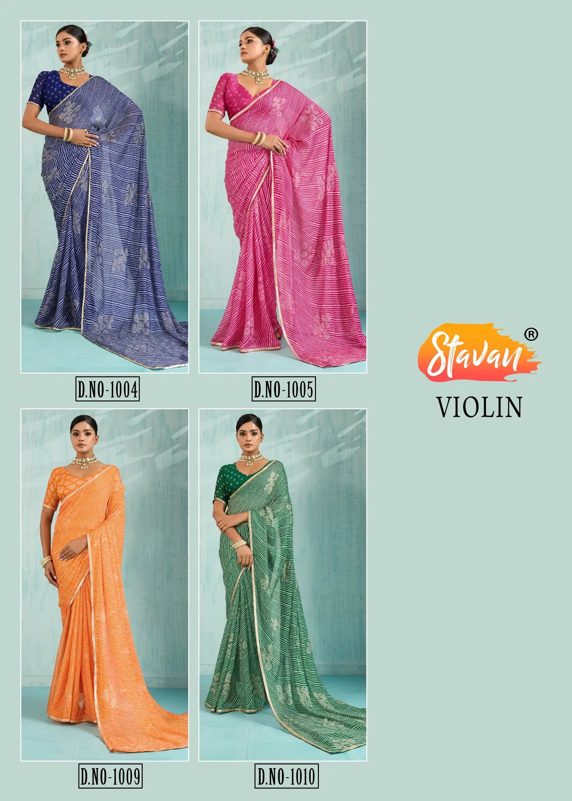 Stavan Sareesc Feature Premium Pure Chiffon Fabric Enhanced With Delicate Foil Work
