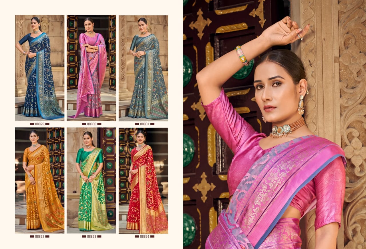 Vipul Brasso Sarees Offer Crafted With Intricate Brasso Work