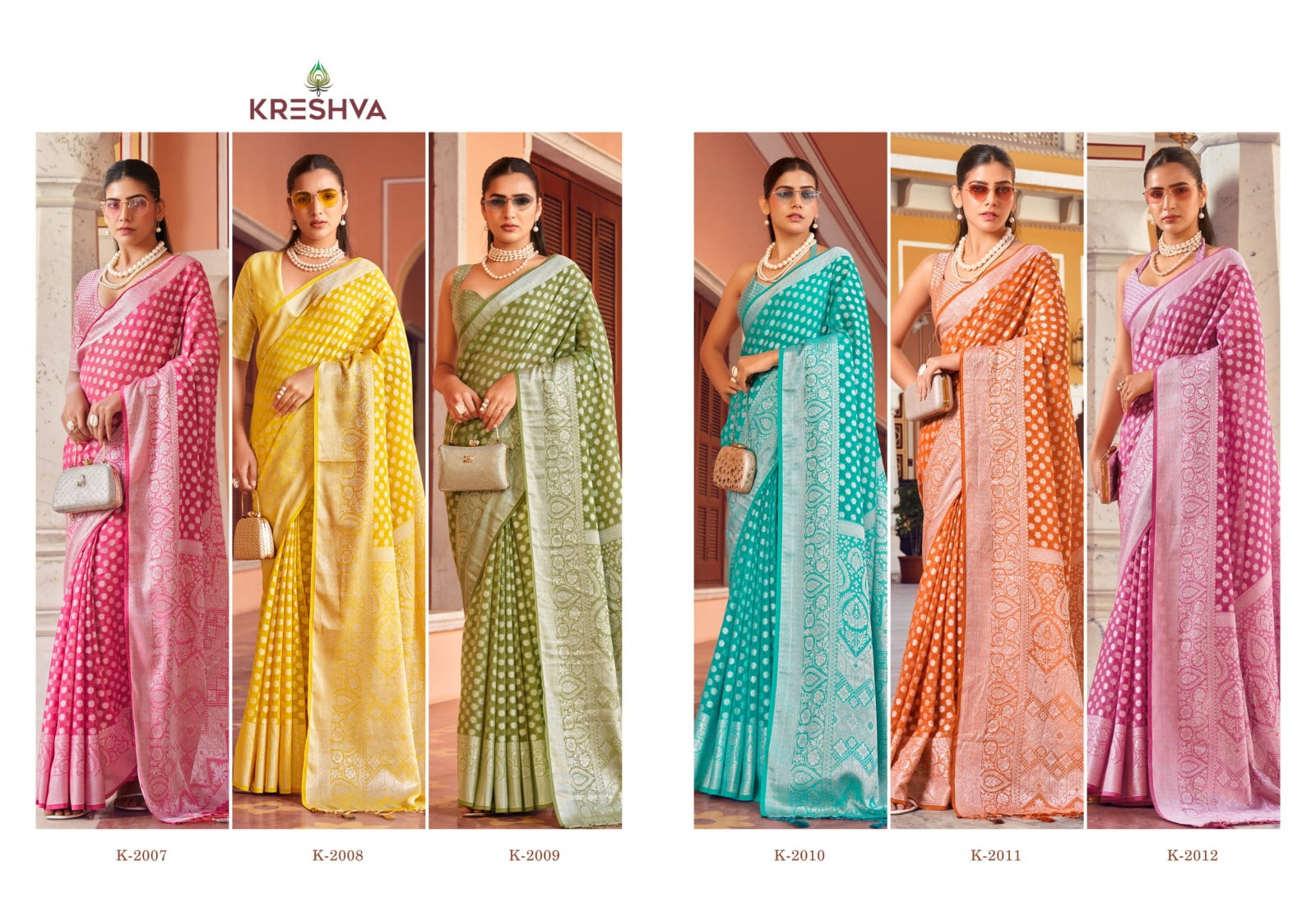 Kreshva Sarees With Two Georgette Fabric With Delicate Buta Border