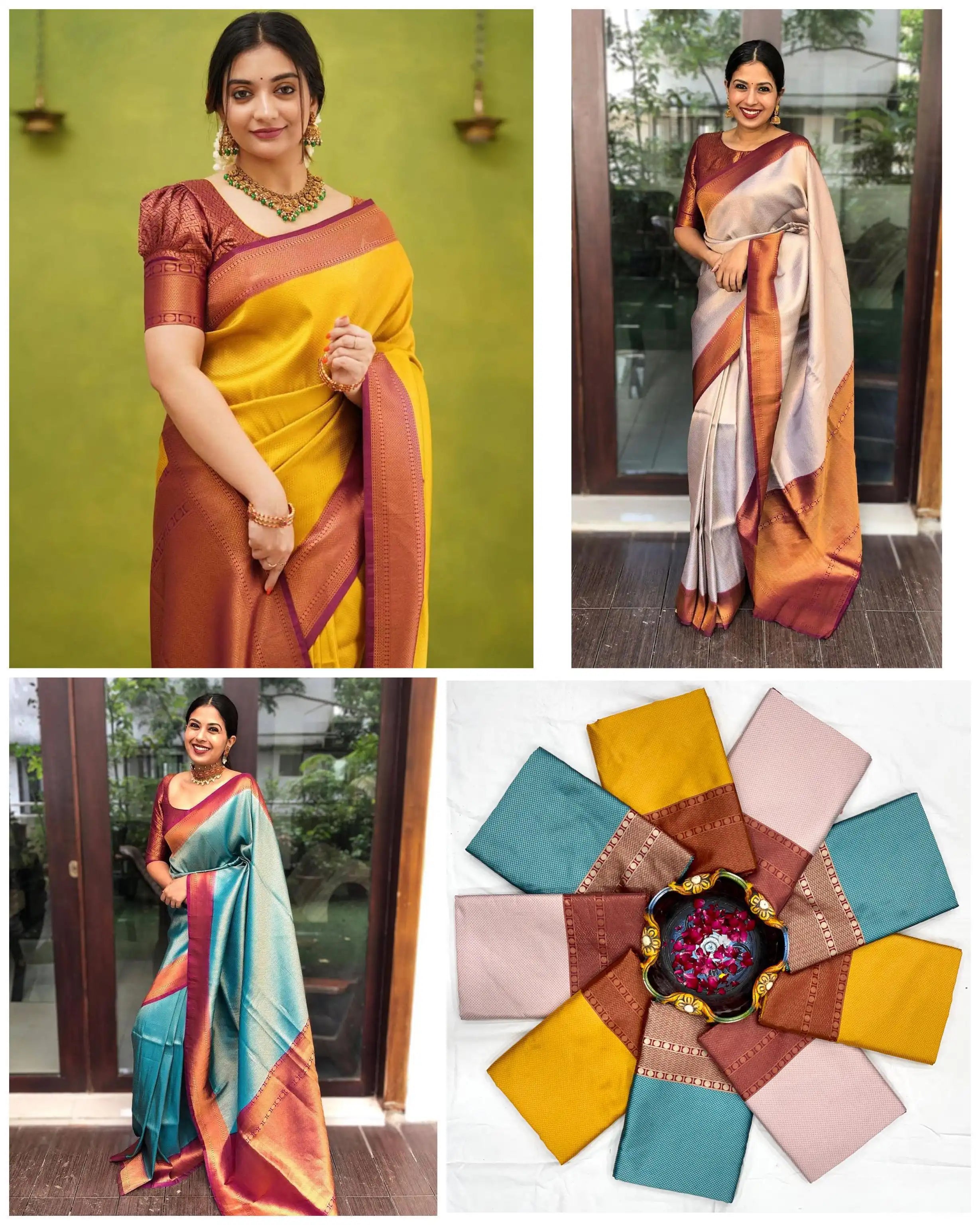 KP Creation Sarees Feature Premium Soft Lichi Silk Cloth Known For Its Smooth Texture