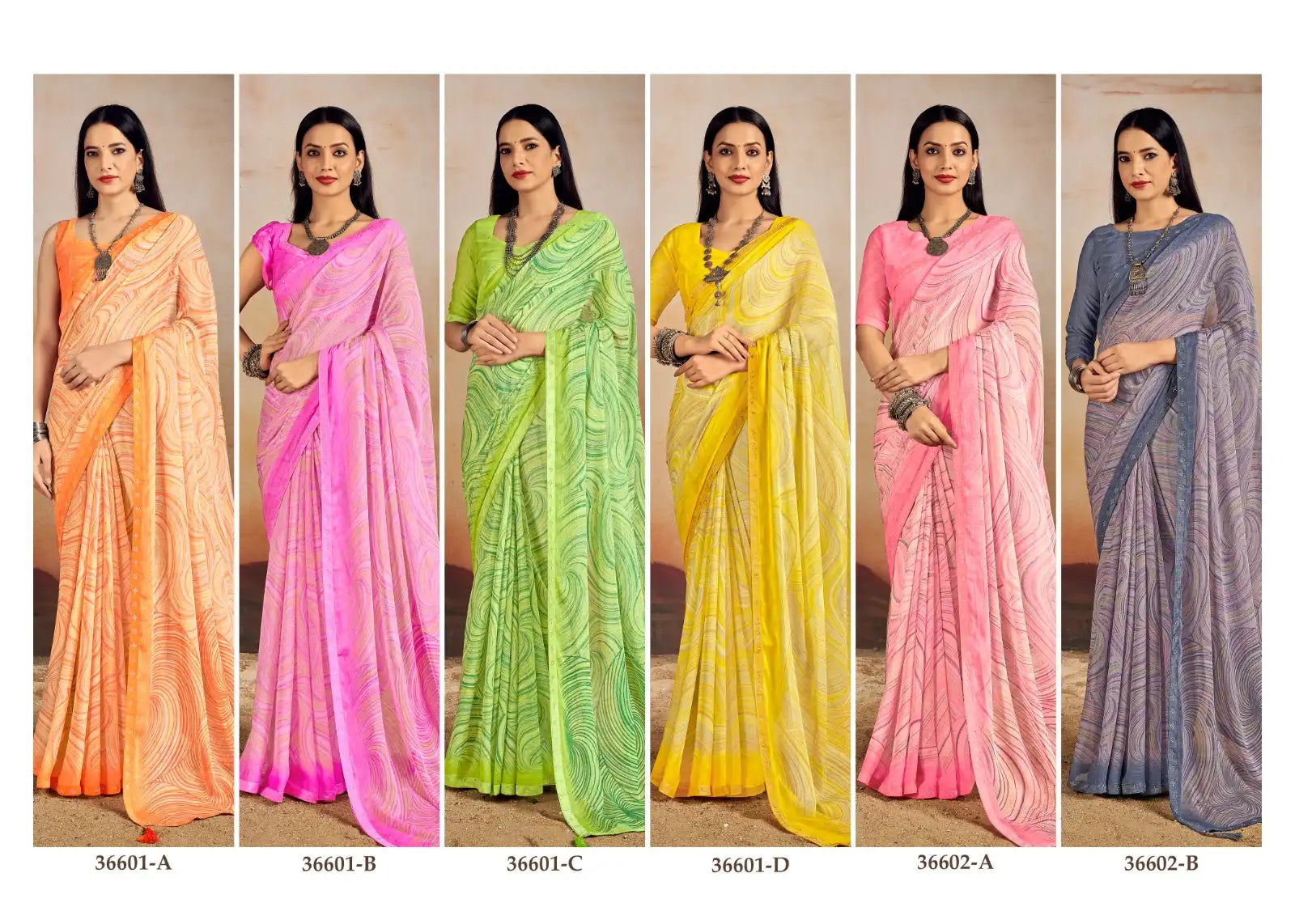 Ruchi Chiffon Saree Features A Delicate Chiffon Fabric Enhanced With A Border Embellished With Crystal