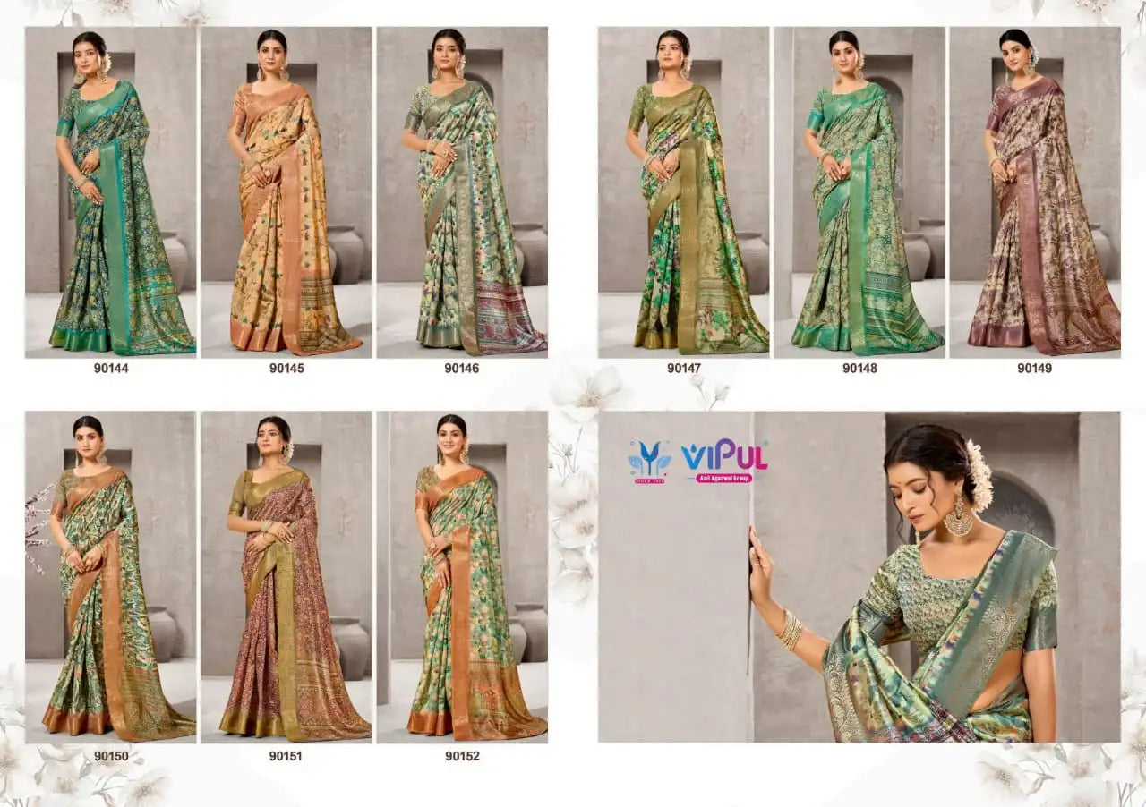 Vipul Sarees Feature Exquisite Silk Weaving Borders That Enhance Their Elegance