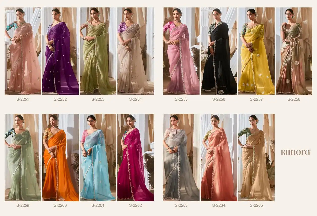 KIMORA Saree Features Luxurious Fancy Fabric Enhanced With Exquisite Designer Lace Work