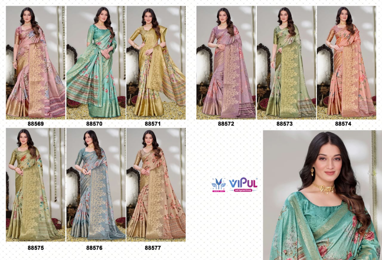 Vipul Soft Silk Sarees Wide Variety Of Vibrant Color