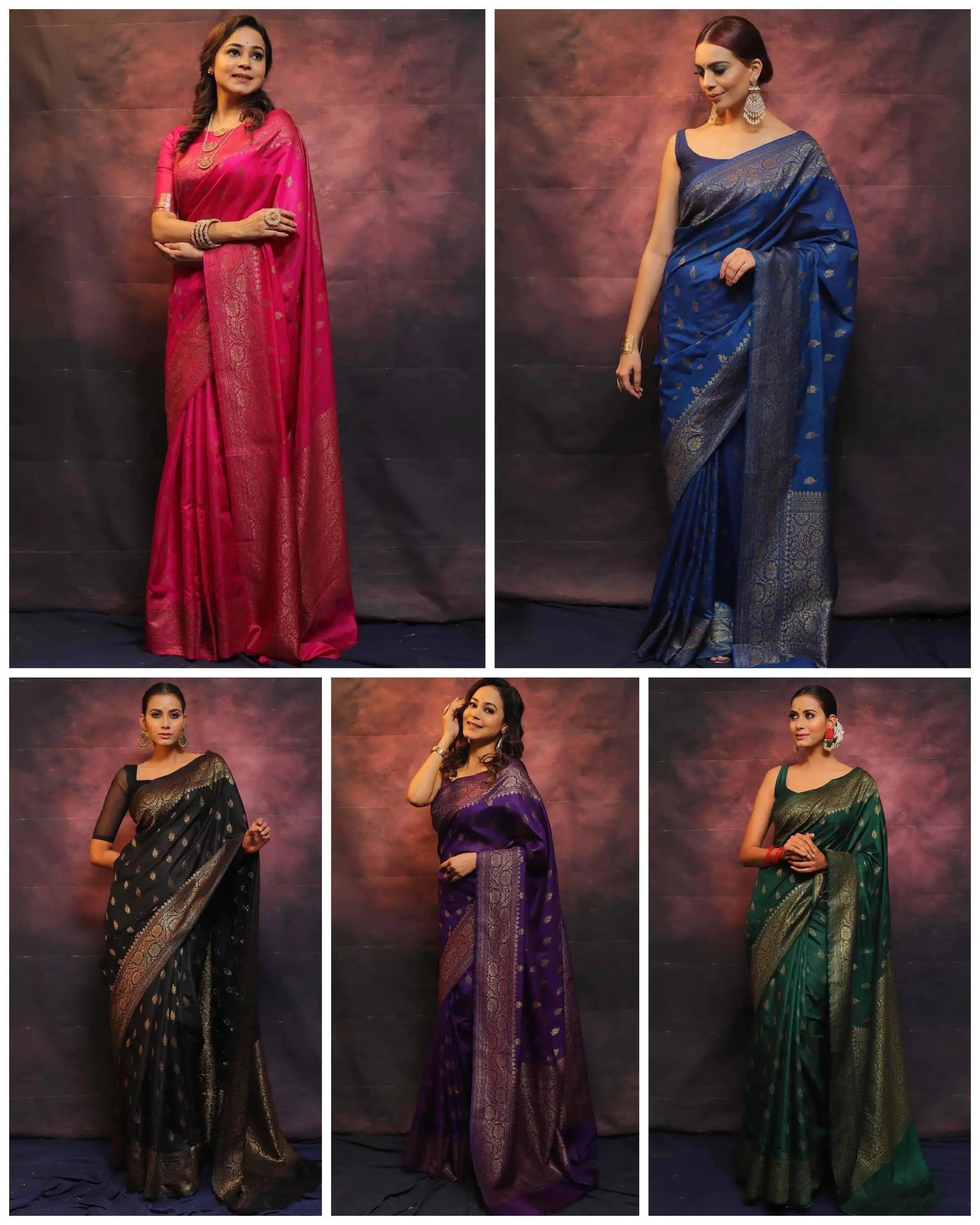 Kp Creation Sarees Feature Premium Soft Lichi Silk Fabric Known For its Smooth Texture
