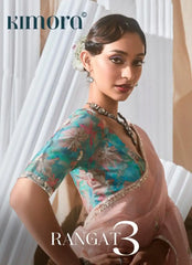 KIMORA Saree Features Luxurious Fancy Fabric Enhanced With Exquisite Designer Lace Work