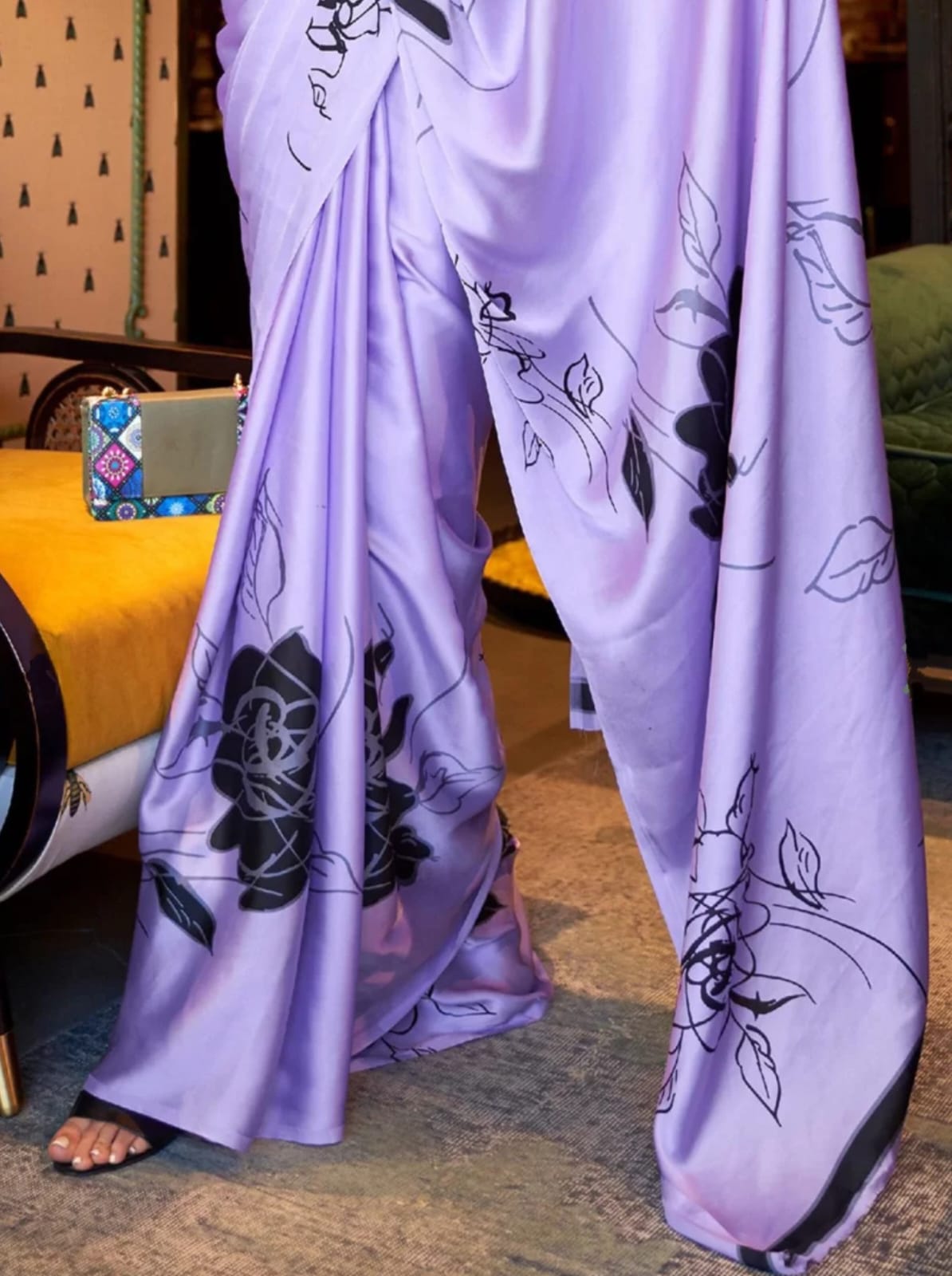 Sudha Sarees Are Highly Crafted By Original Japan Satin with Smooth Texture