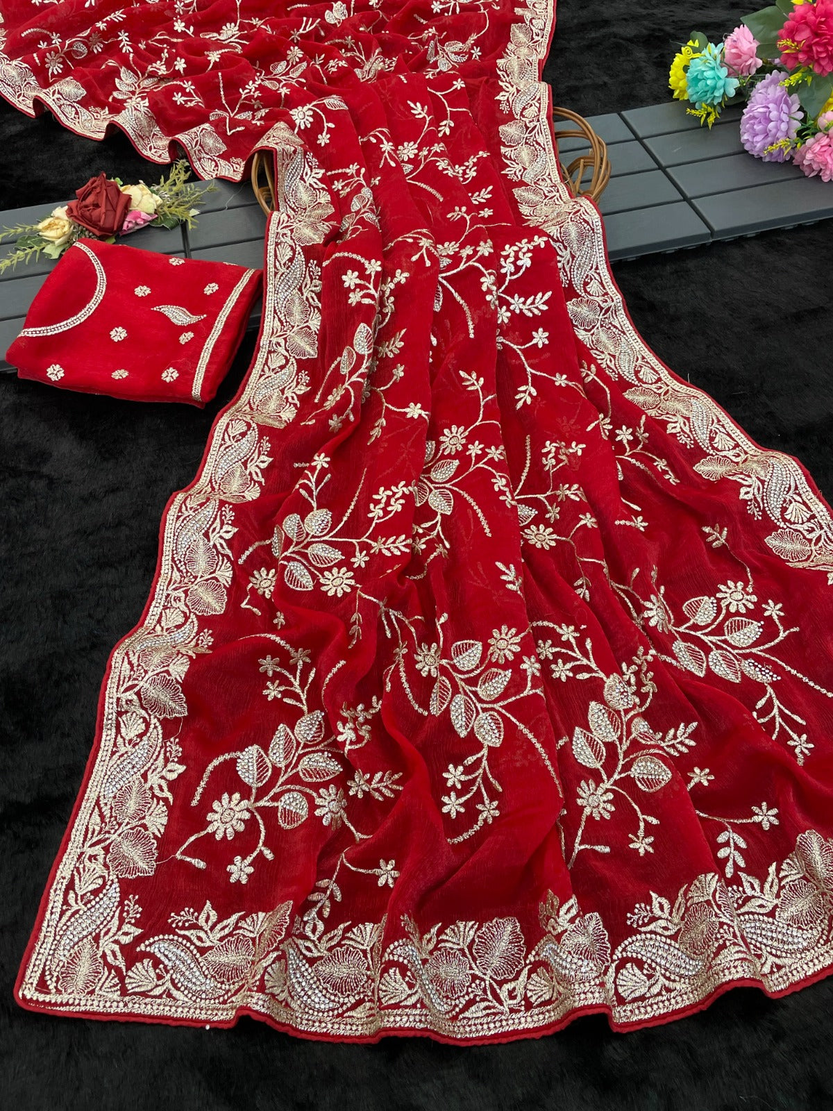 Jr Soft Heavy Blooming Zari Design Sarees