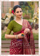 Sethnic Lifestyle sarees crafted from soft Dola silk combine traditional craftsmanship