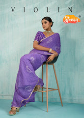 Stavan Sareesc Feature Premium Pure Chiffon Fabric Enhanced With Delicate Foil Work