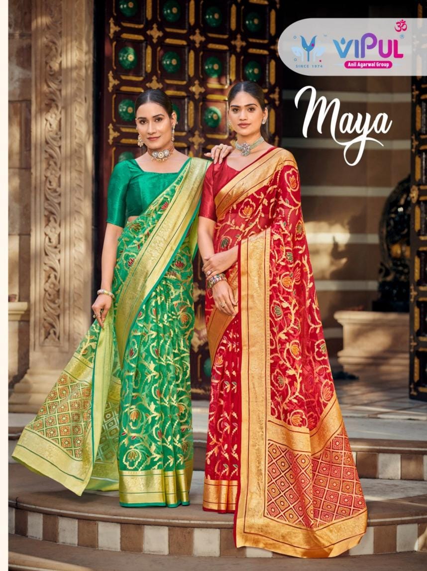 Vipul Brasso Sarees Offer Crafted With Intricate Brasso Work