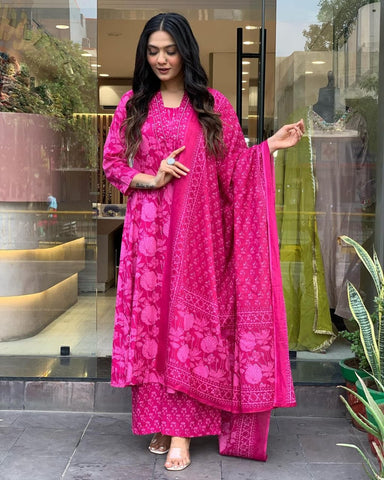 Pink Cotton Aliya Style dress