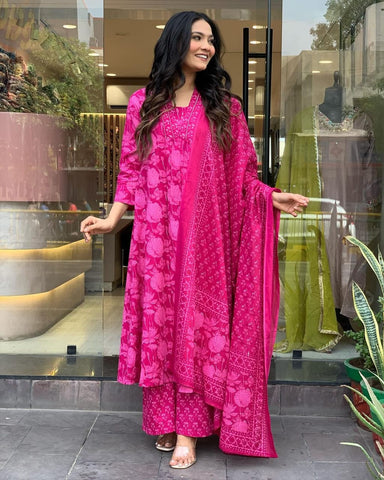 Pink Cotton Aliya Style dress