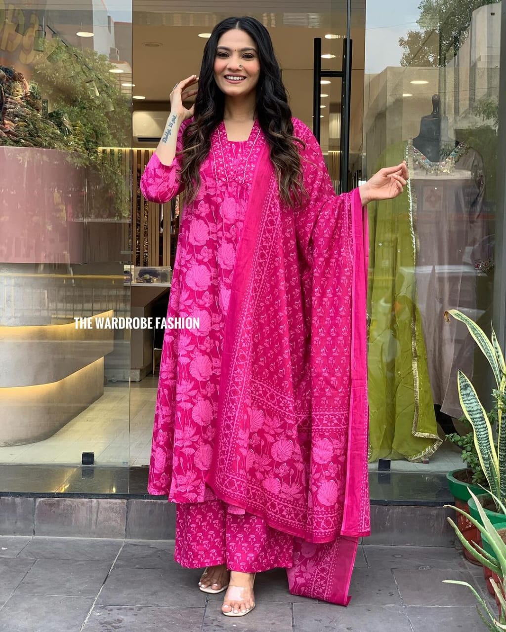 Pink Cotton Aliya Style dress