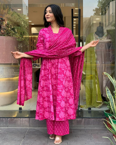 Pink Cotton Aliya Style dress