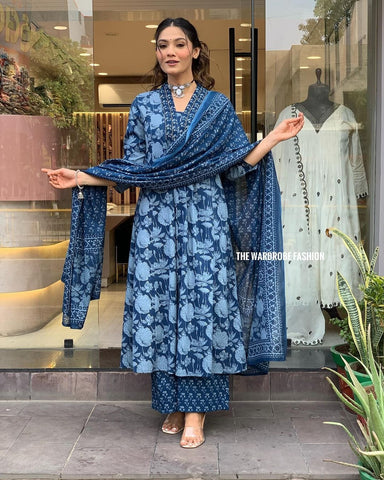 Blue Cotton Aliya Style dress