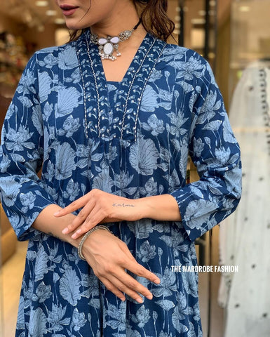 Blue Cotton Aliya Style dress