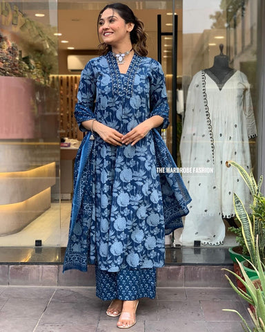 Blue Cotton Aliya Style dress