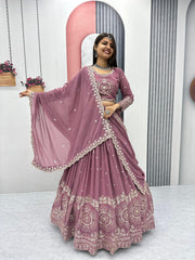 Beautifull  Georgette Festive Wear Sequence Work Lehenga Choli