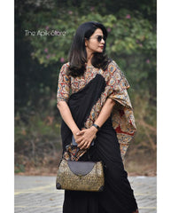 Soft Chanderi Cotton With Digital Print Work  Kalamkari Saree
