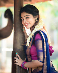 Beautiful Festive Wear Kanjivaram Silk Hafe Saree
