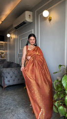 Beautiful Designer Saree On Chimar Tissue Silk Febric With Mukesh Work & Havy Fancy Lace