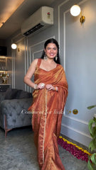 Beautiful Designer Saree On Chimar Tissue Silk Febric With Mukesh Work & Havy Fancy Lace