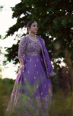 Designer Bollywood Chinon Silk Heavy Embroidery Work Lehenga