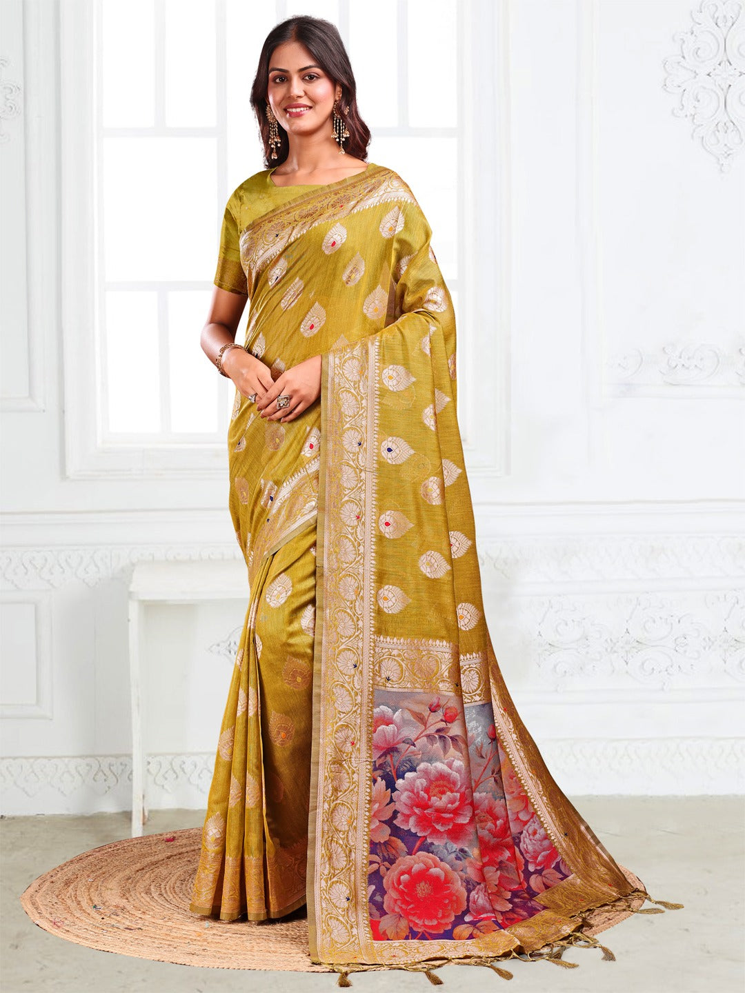 ASTITA: Elegant Floral Printed Silk Saree Collection