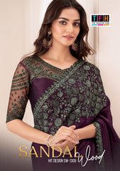 The Fashion Hub Are Crafted With Satin Chiffon Sarees With Vibrant Color