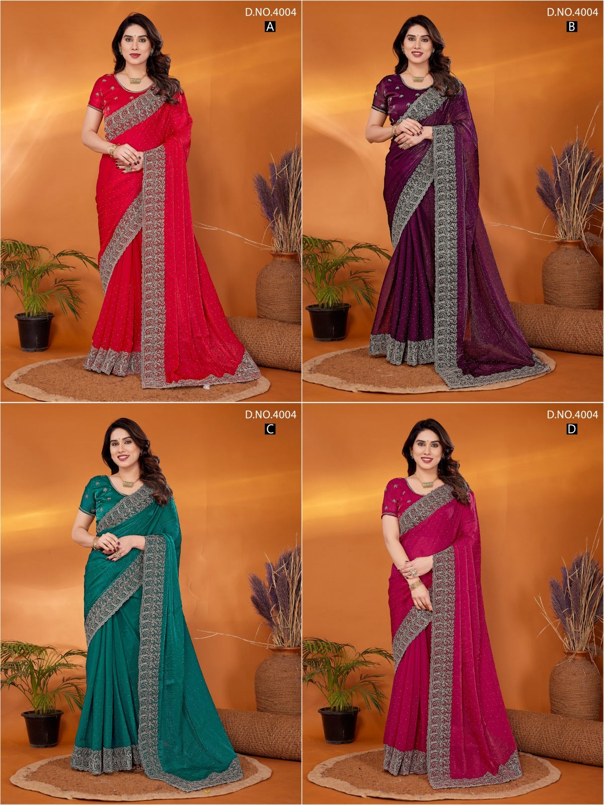 Jay Shree Sarees Crafted From Fine Fendy Chiffon Feature Intricate Zari And Stone Work