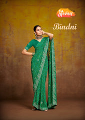 Stavan Sarees Are Crafted With Georgette Pallu With Embroidery And Sparkling Work