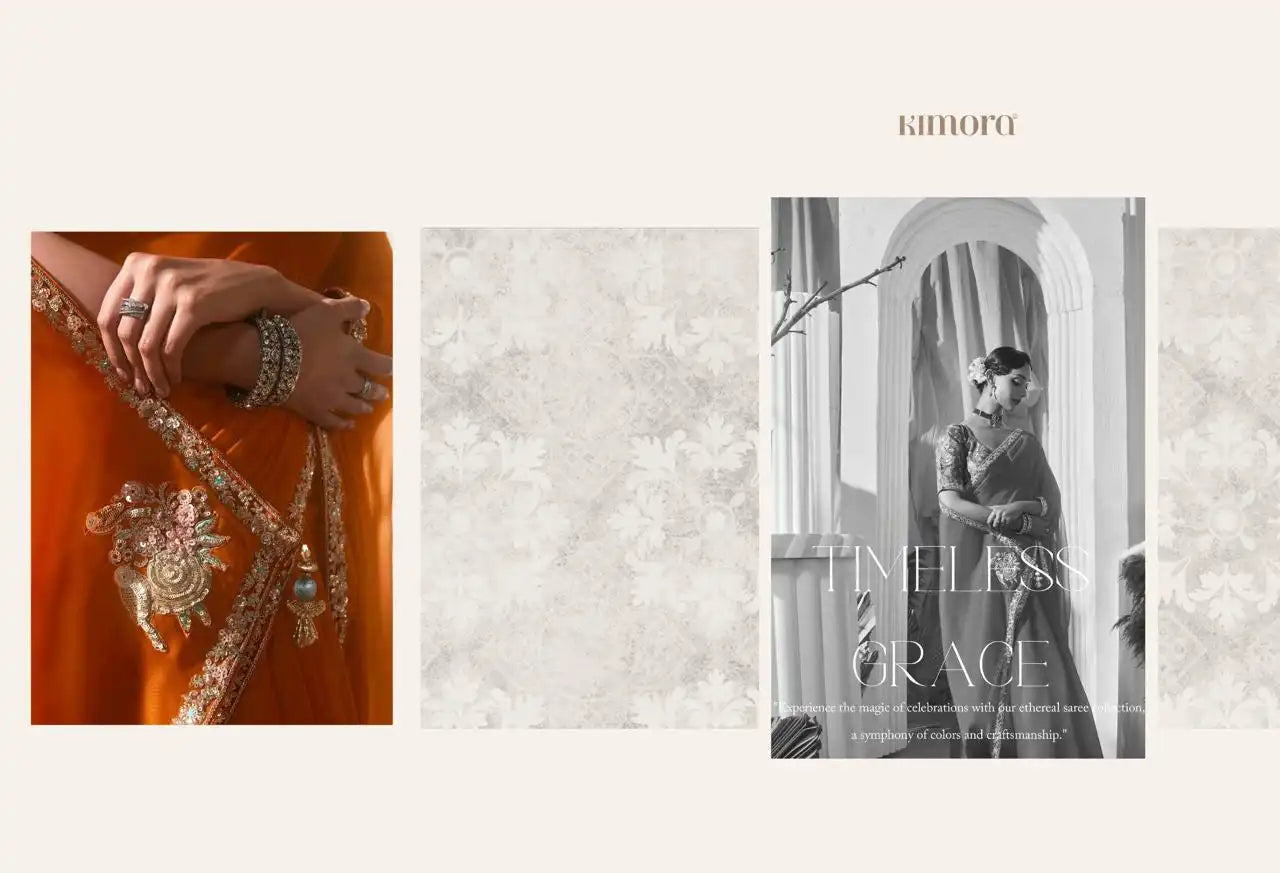 KIMORA Saree Features Luxurious Fancy Fabric Enhanced With Exquisite Designer Lace Work